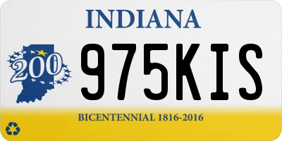 IN license plate 975KIS