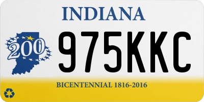 IN license plate 975KKC
