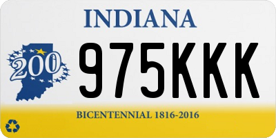 IN license plate 975KKK
