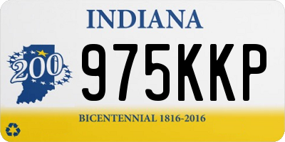IN license plate 975KKP