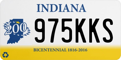 IN license plate 975KKS
