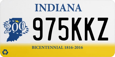 IN license plate 975KKZ
