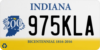 IN license plate 975KLA