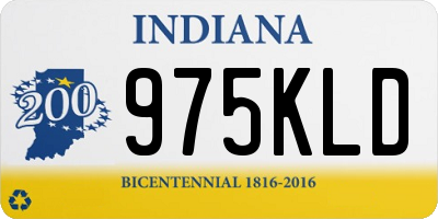 IN license plate 975KLD