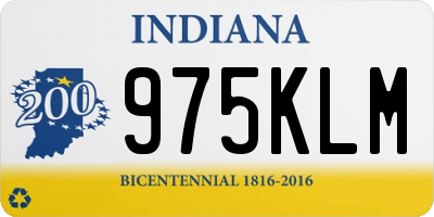 IN license plate 975KLM