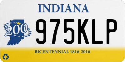 IN license plate 975KLP