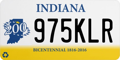 IN license plate 975KLR