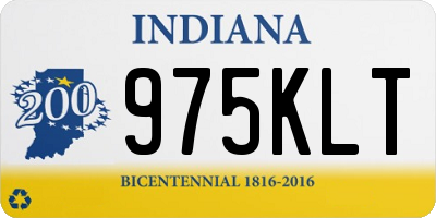 IN license plate 975KLT