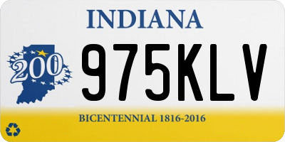 IN license plate 975KLV