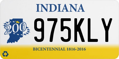 IN license plate 975KLY