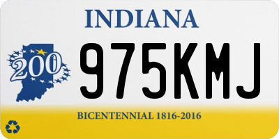 IN license plate 975KMJ