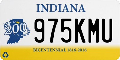 IN license plate 975KMU