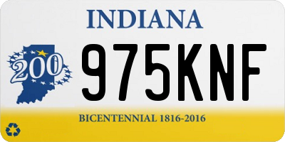 IN license plate 975KNF
