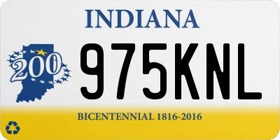IN license plate 975KNL