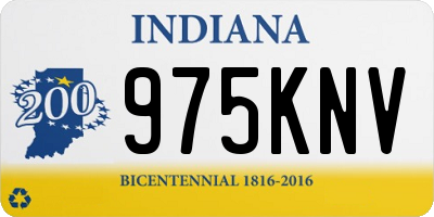 IN license plate 975KNV