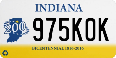 IN license plate 975KOK