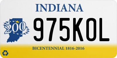 IN license plate 975KOL