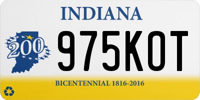 IN license plate 975KOT