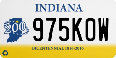 IN license plate 975KOW