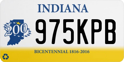 IN license plate 975KPB