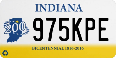 IN license plate 975KPE