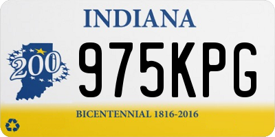 IN license plate 975KPG