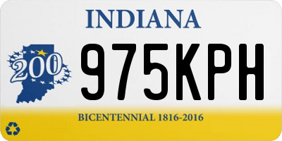IN license plate 975KPH