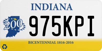 IN license plate 975KPI