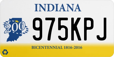 IN license plate 975KPJ