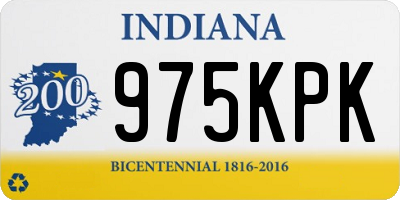 IN license plate 975KPK
