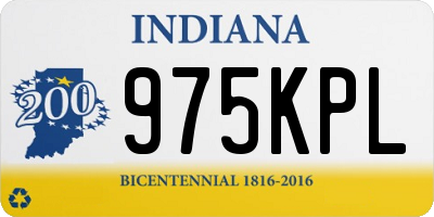 IN license plate 975KPL