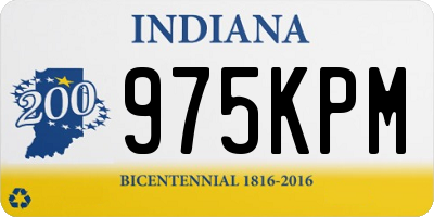 IN license plate 975KPM