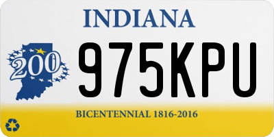 IN license plate 975KPU