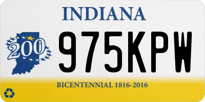 IN license plate 975KPW