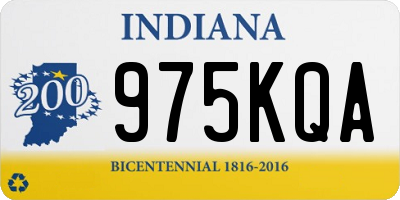 IN license plate 975KQA