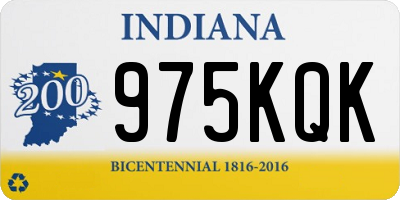 IN license plate 975KQK