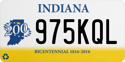 IN license plate 975KQL