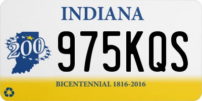 IN license plate 975KQS