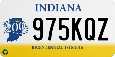 IN license plate 975KQZ