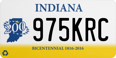 IN license plate 975KRC