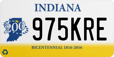 IN license plate 975KRE