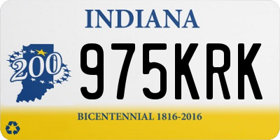 IN license plate 975KRK