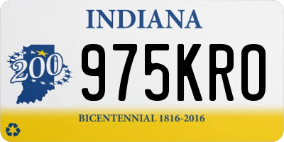 IN license plate 975KRO
