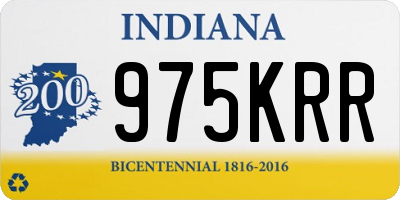 IN license plate 975KRR