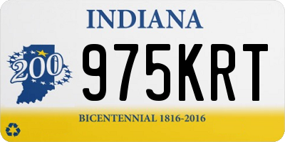 IN license plate 975KRT