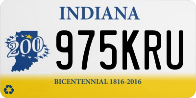 IN license plate 975KRU