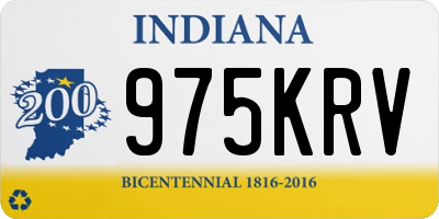 IN license plate 975KRV