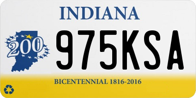 IN license plate 975KSA
