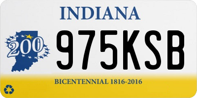 IN license plate 975KSB