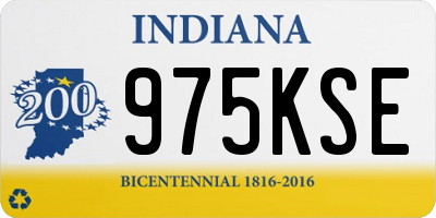 IN license plate 975KSE